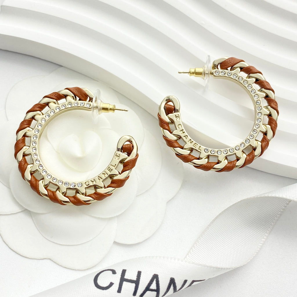 CHANEL Crystal Earrings