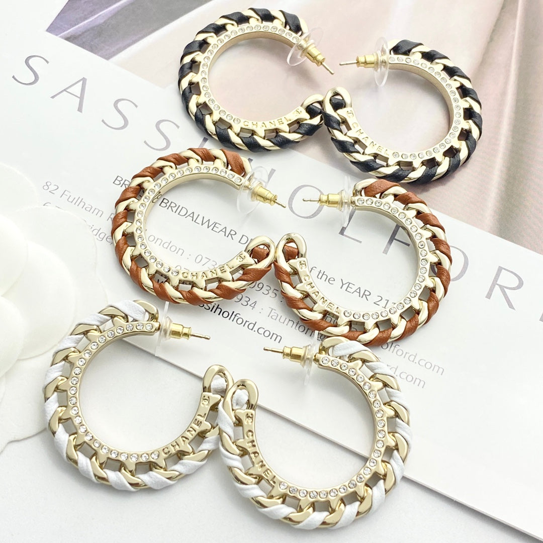 CHANEL Crystal Earrings