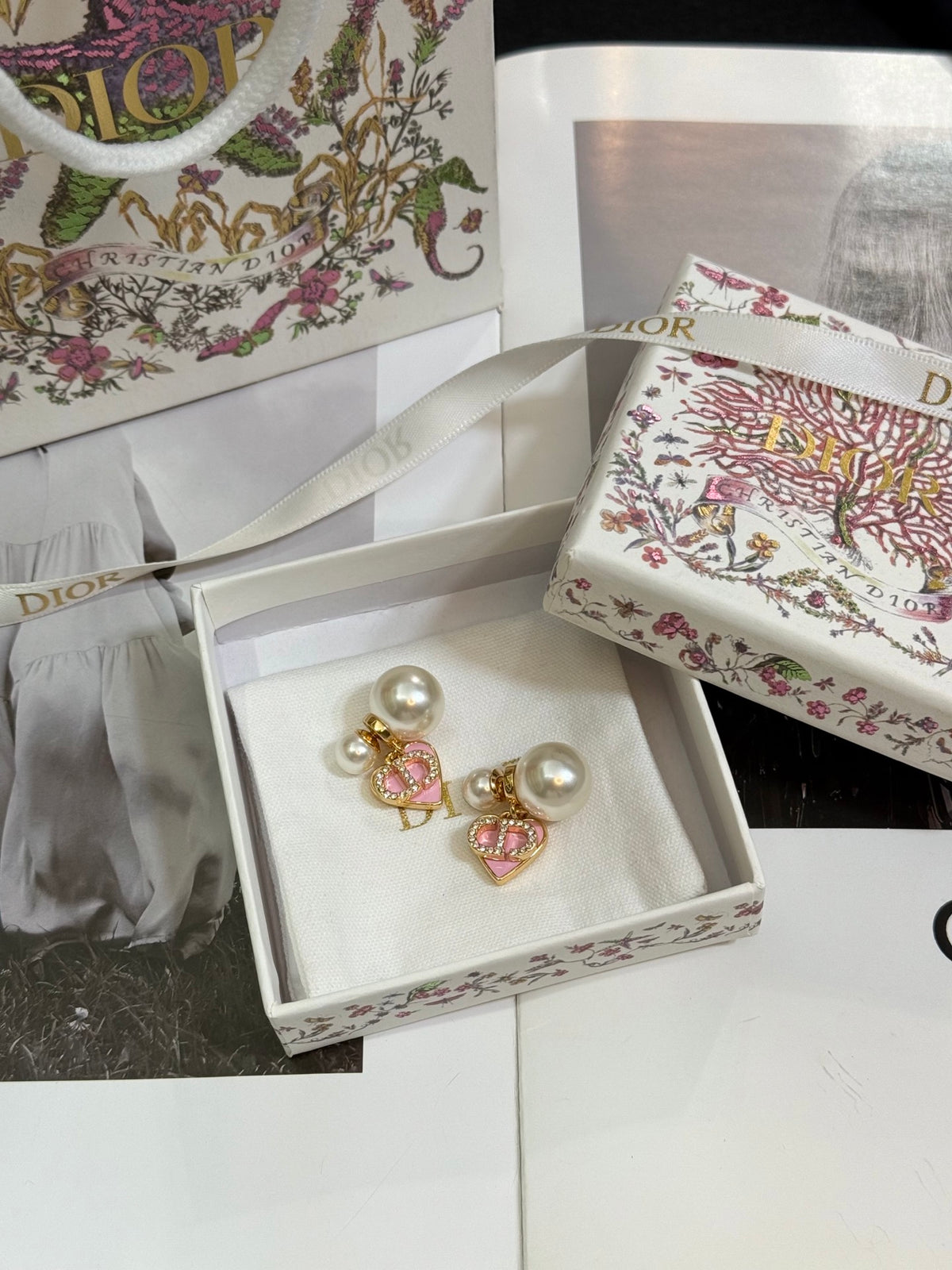 DIOR Pearl Pink Earrings