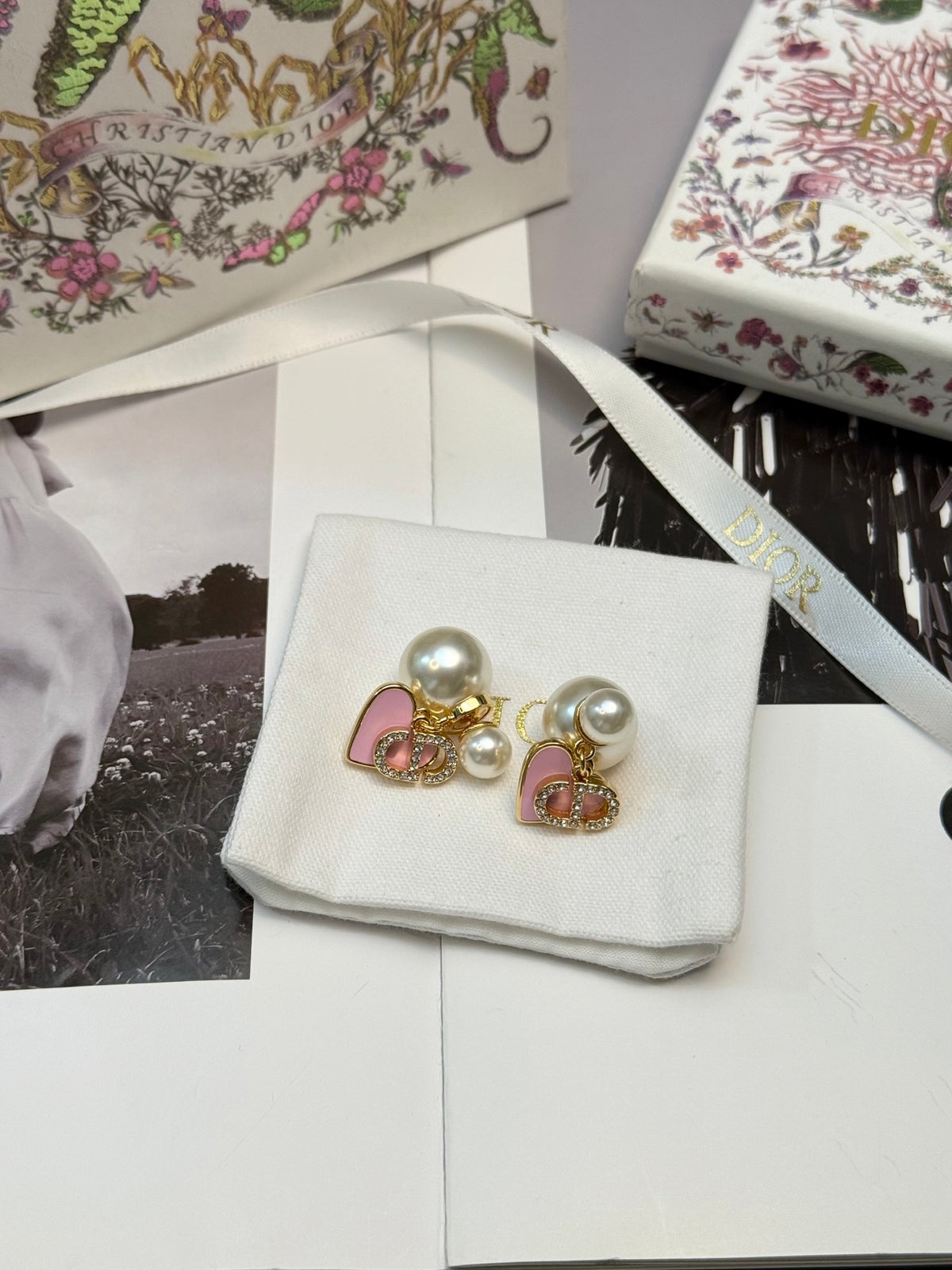 DIOR Pearl Pink Earrings