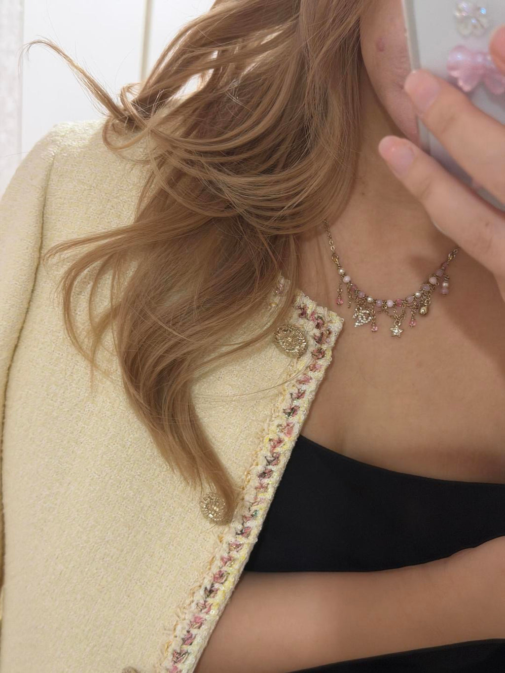 CHANEL Pearl Tassel Necklace
