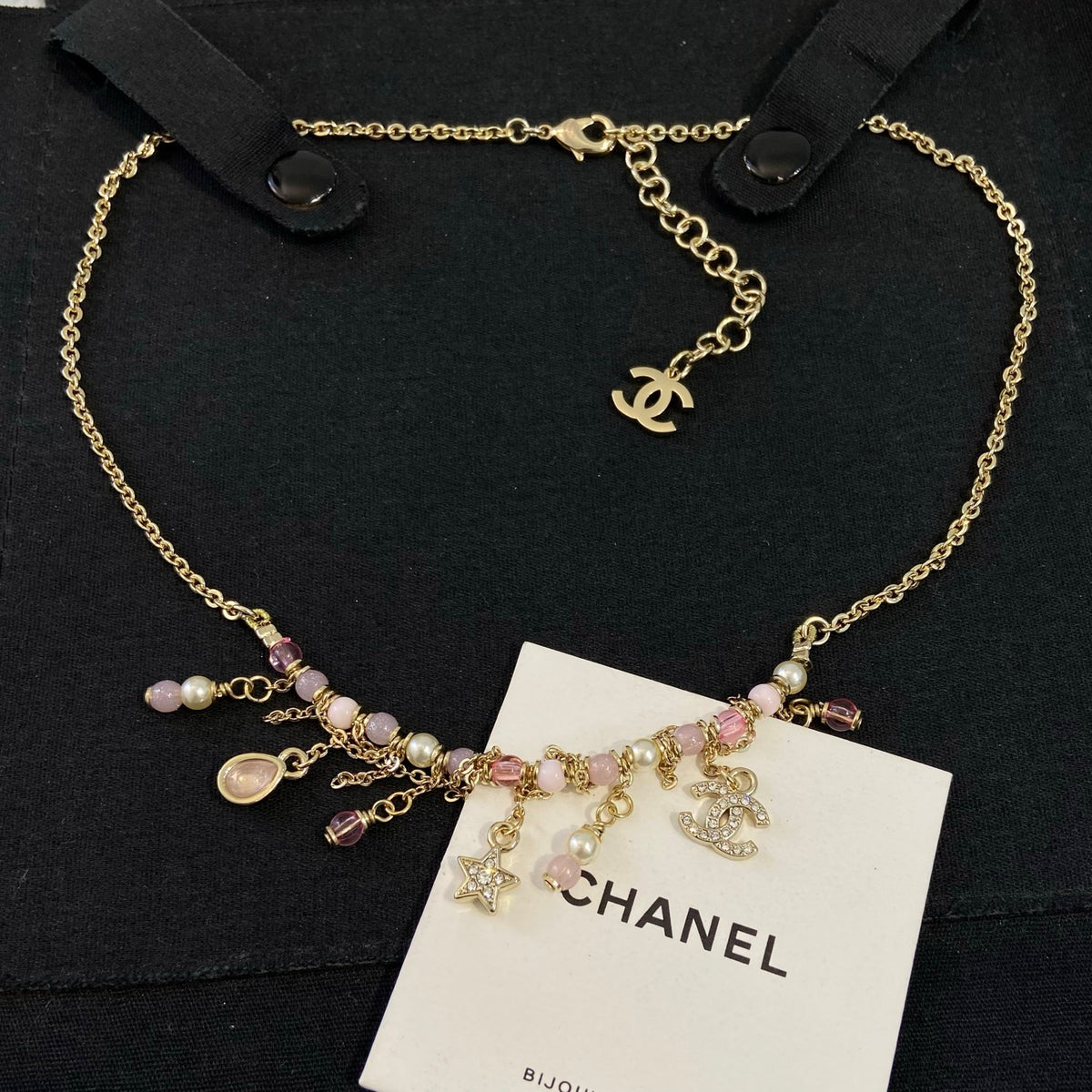 CHANEL Pearl Tassel Necklace