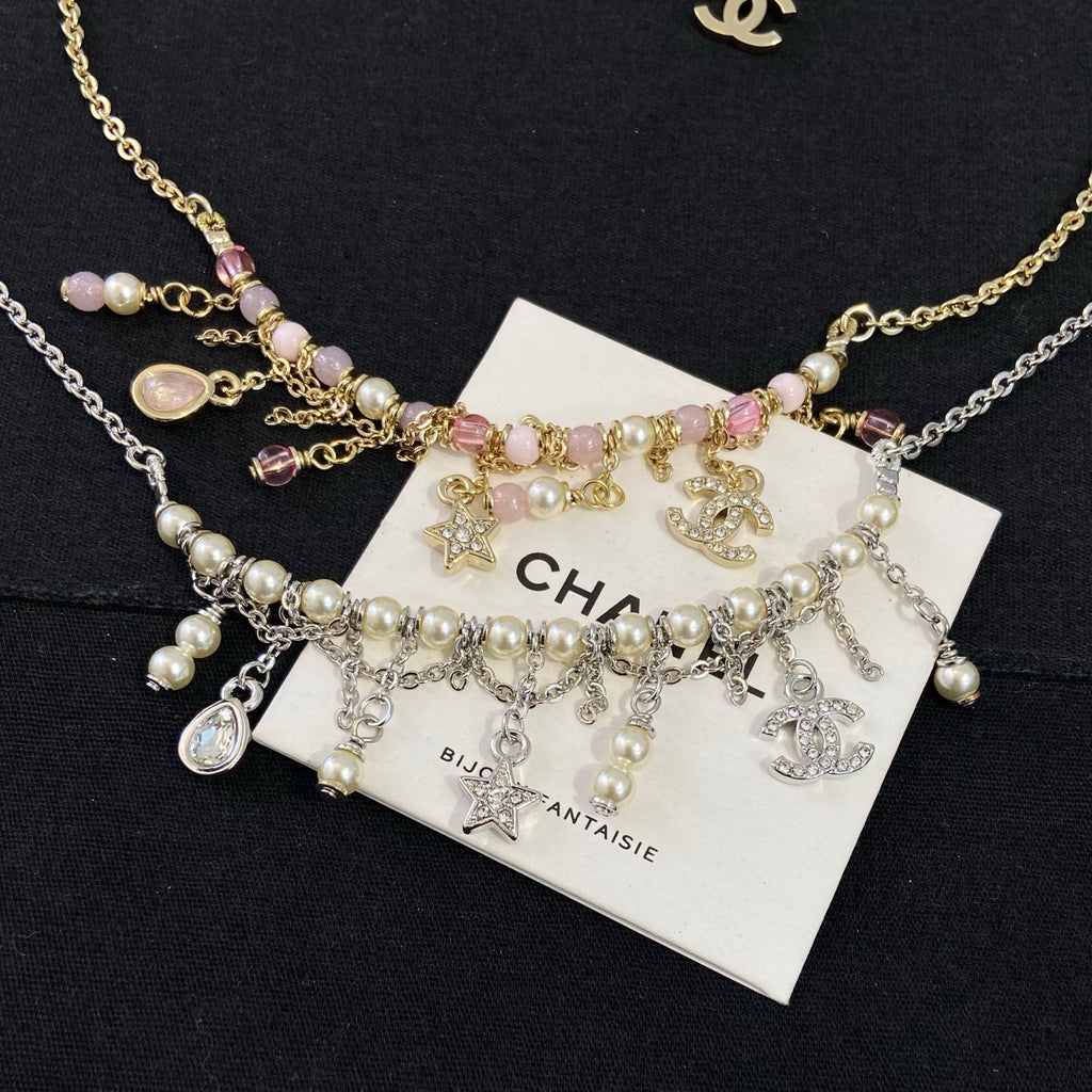 CHANEL Pearl Tassel Necklace