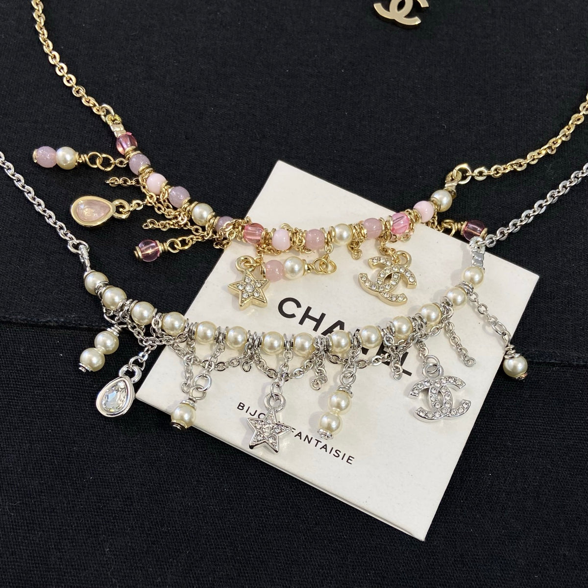 CHANEL Pearl Tassel Necklace