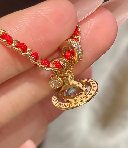 Vivienne Westwood Ben Ming Nian" (Zodiac Year) Red Bracelet