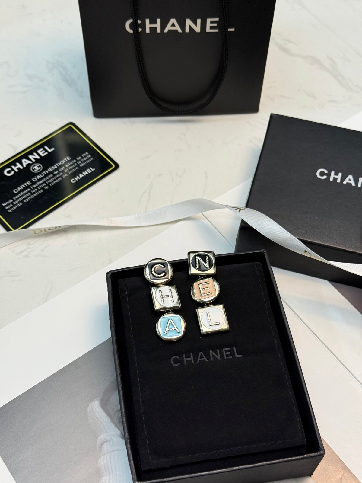 CHANEL Enamel Vintage Pendant Necklace