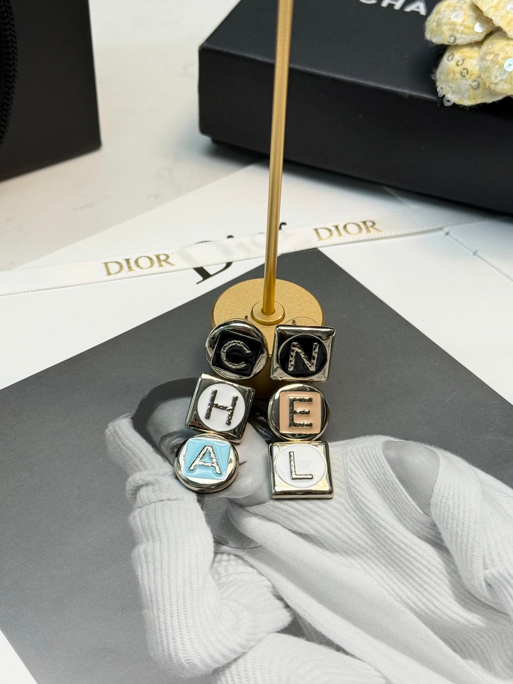 CHANEL Enamel Vintage Pendant Necklace