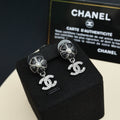 CHANEL Pearl Crystal Enamel Earrings