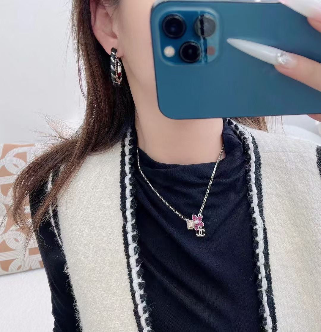 CHANEL Crystal Earrings