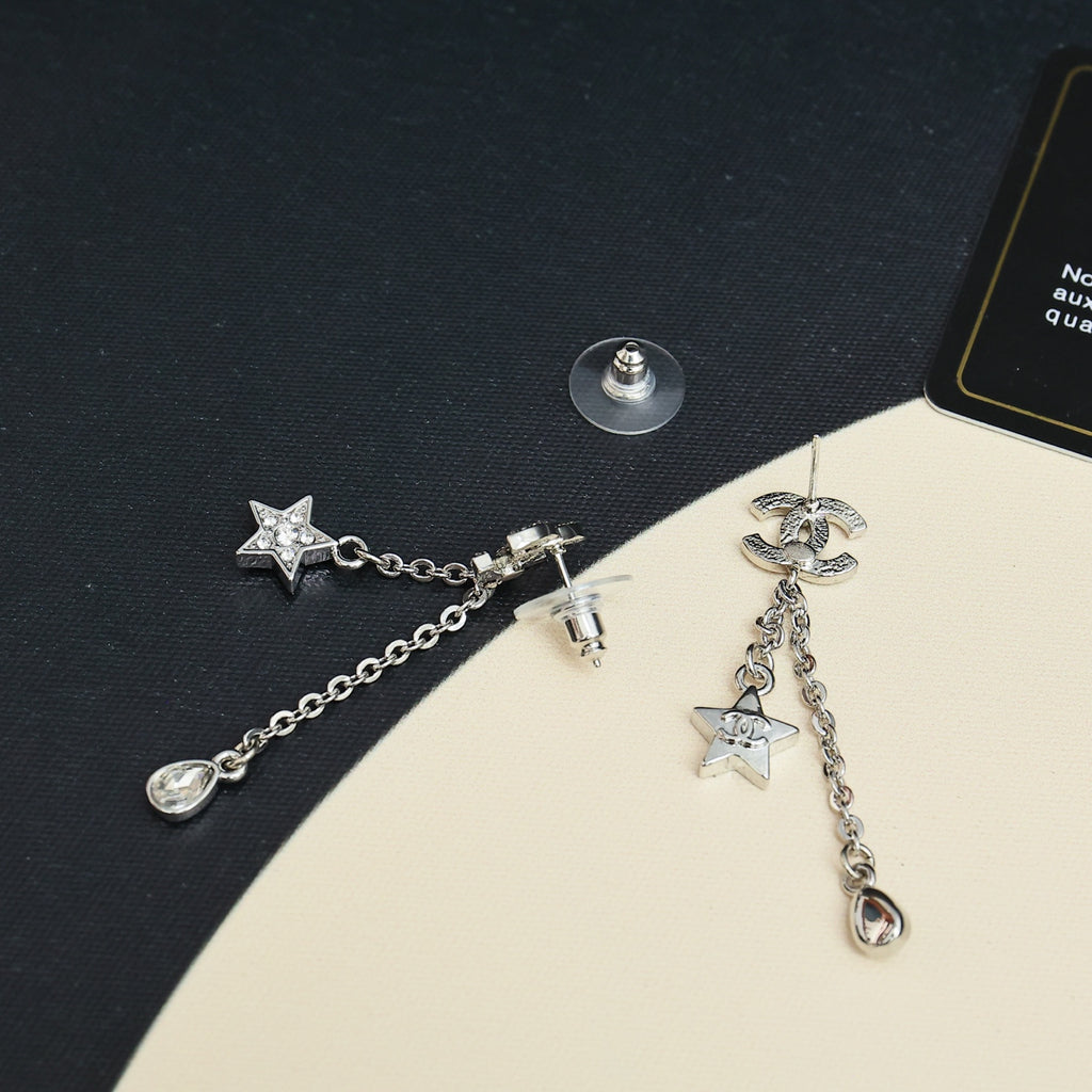 CHANEL Crystal Double-C Pendant Necklace