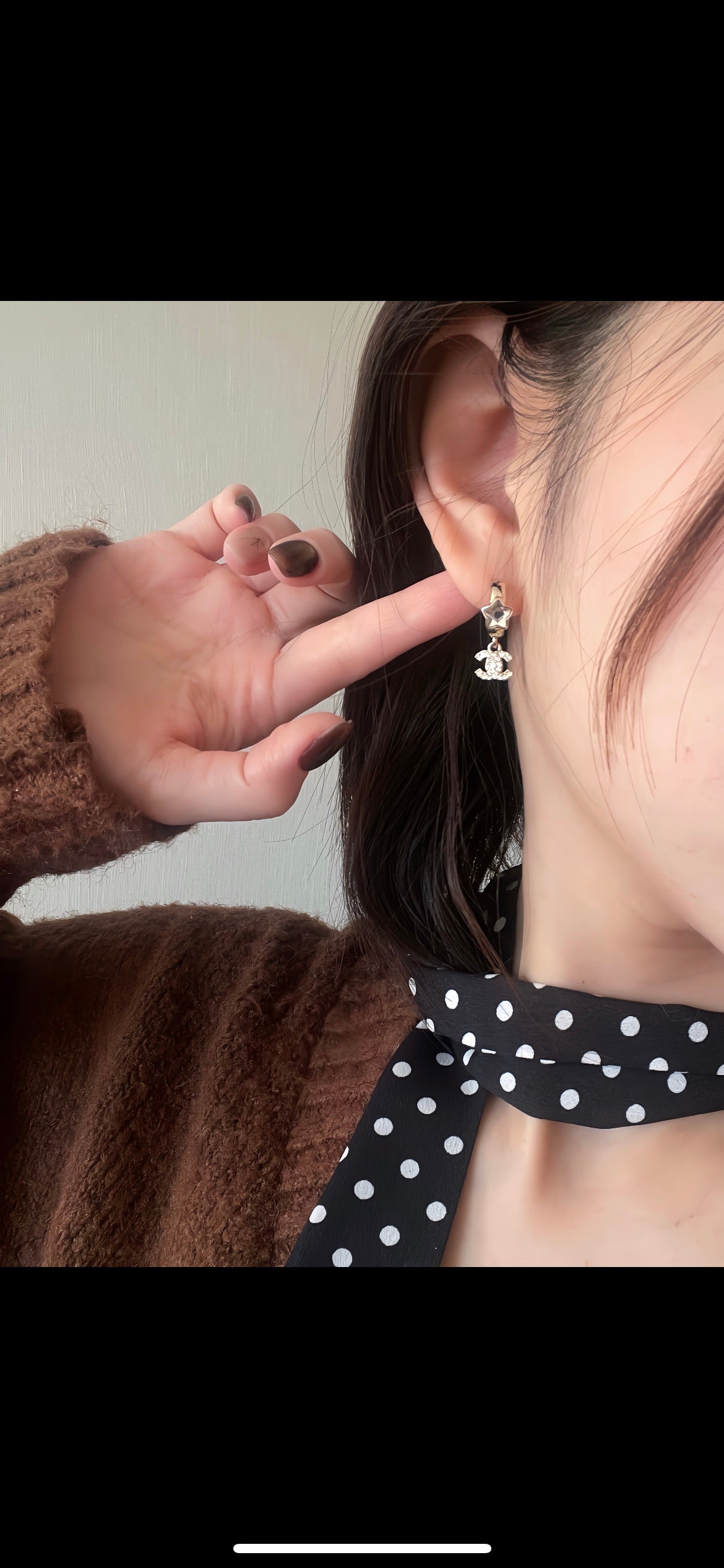 CHANEL Crystal Earrings