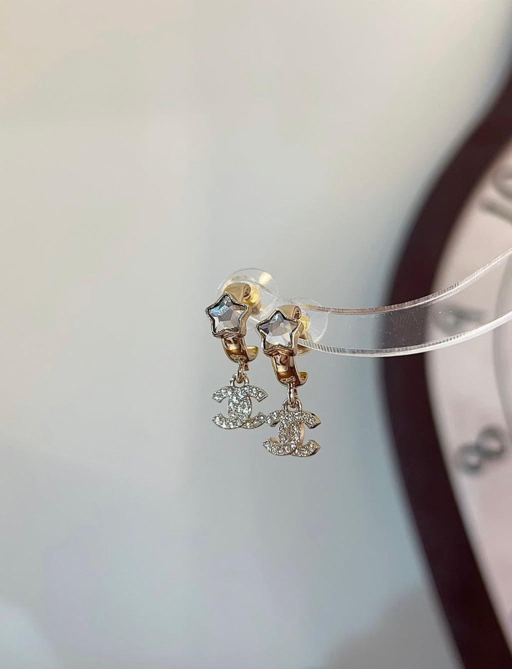 CHANEL Crystal Earrings