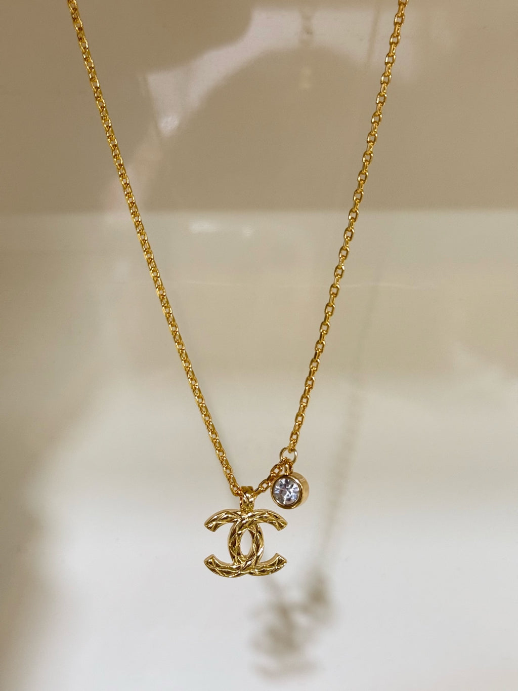 CHANEL Double-C Layered Pendant Necklace