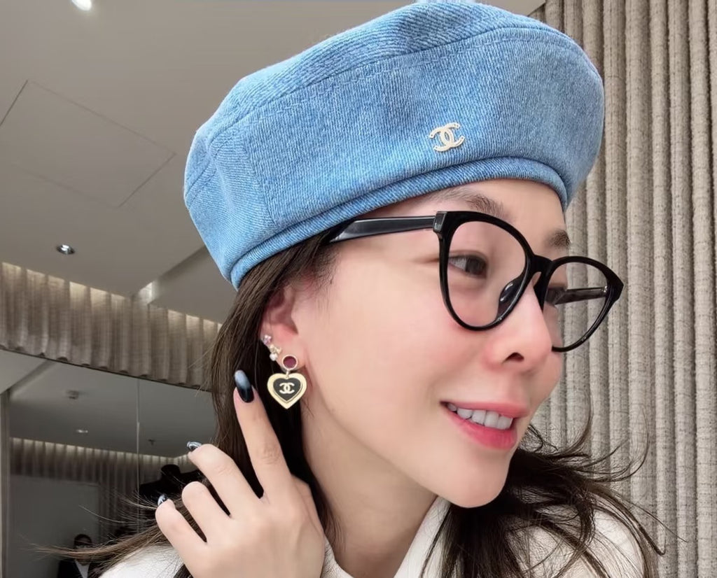 CHANEL Enamel Double-C Vintage Earrings