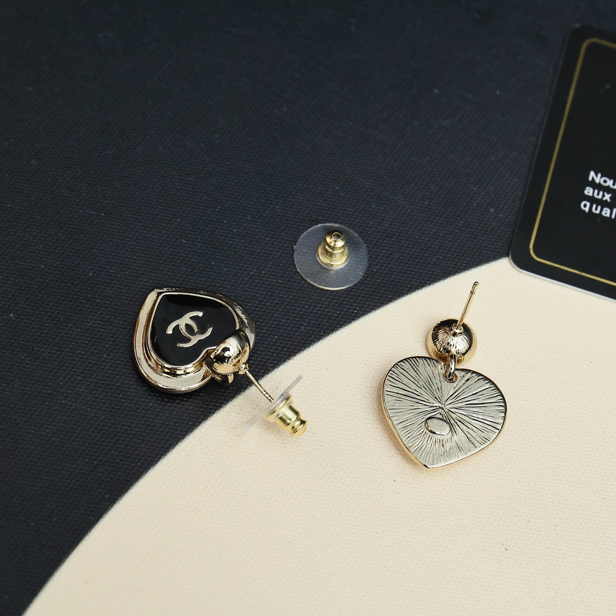 CHANEL Enamel Double-C Vintage Earrings