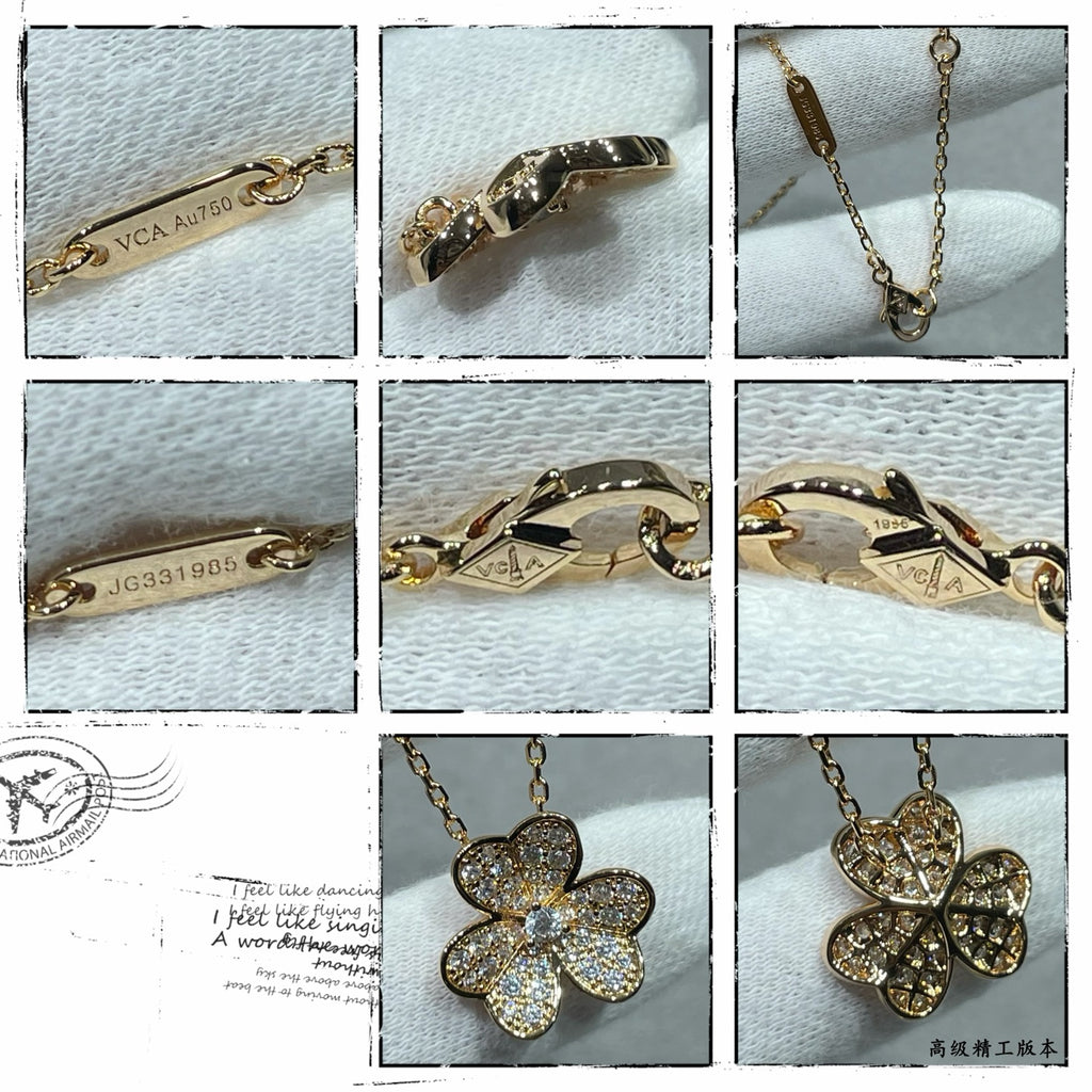 P110 Crystal Four-Leaf Clover Necklace