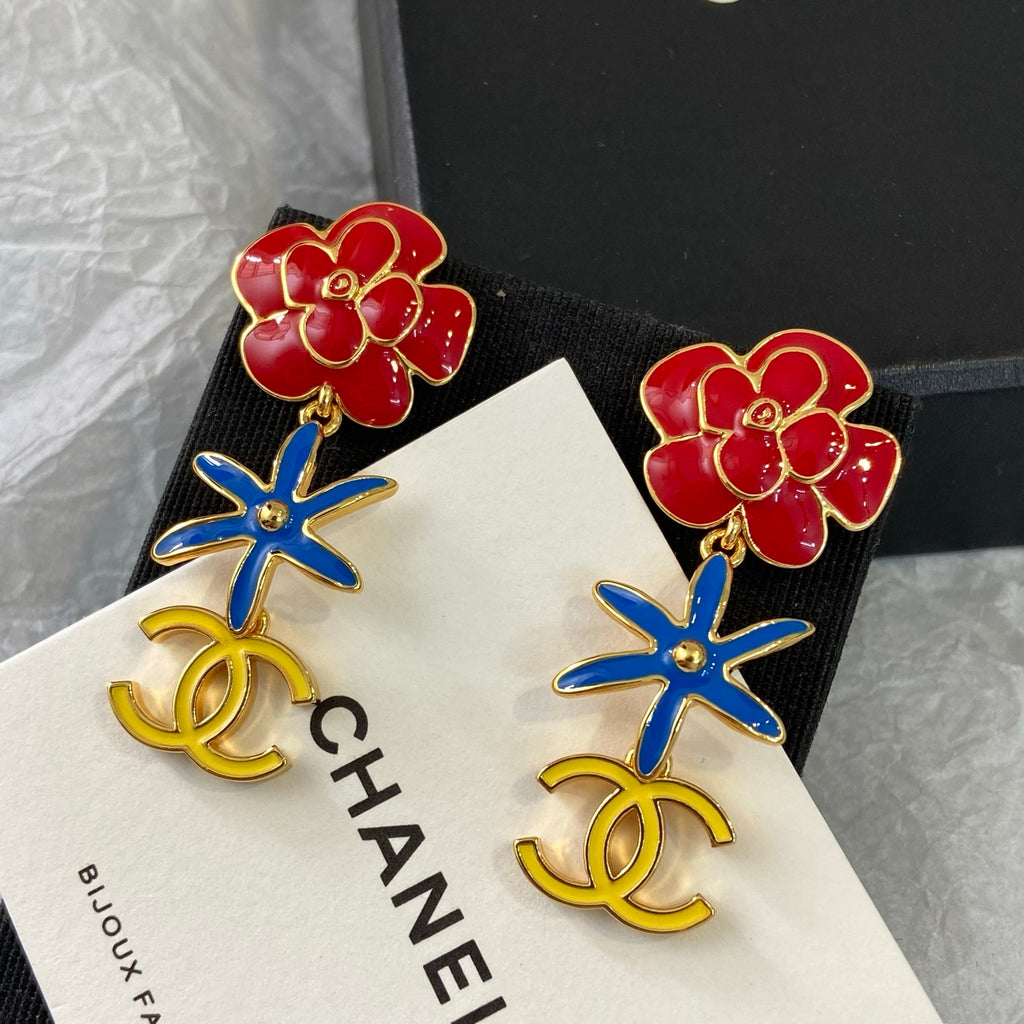 Camellia Tassel Earrings