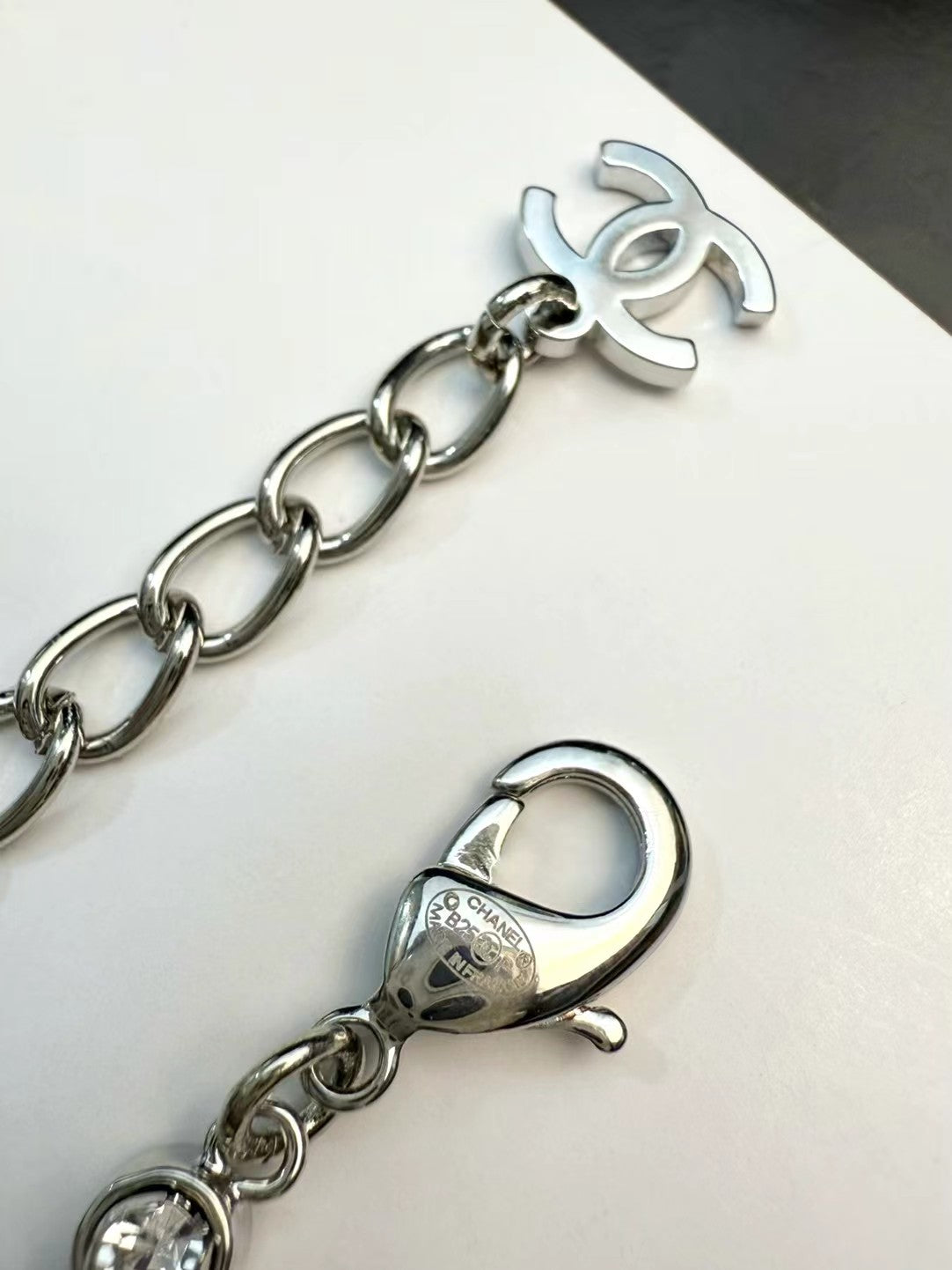 CHANEL Pearl Crystal Double-C Necklace