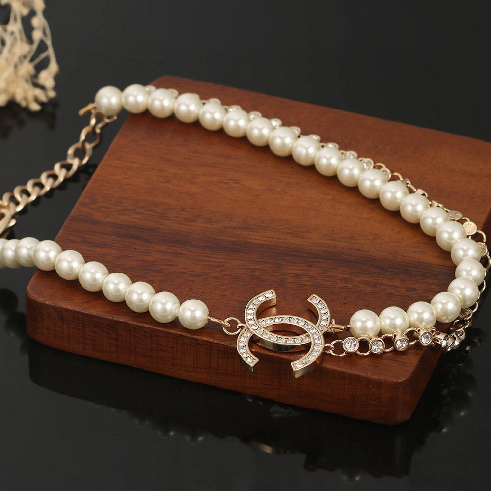 CHANEL Pearl Double-C Long Necklace