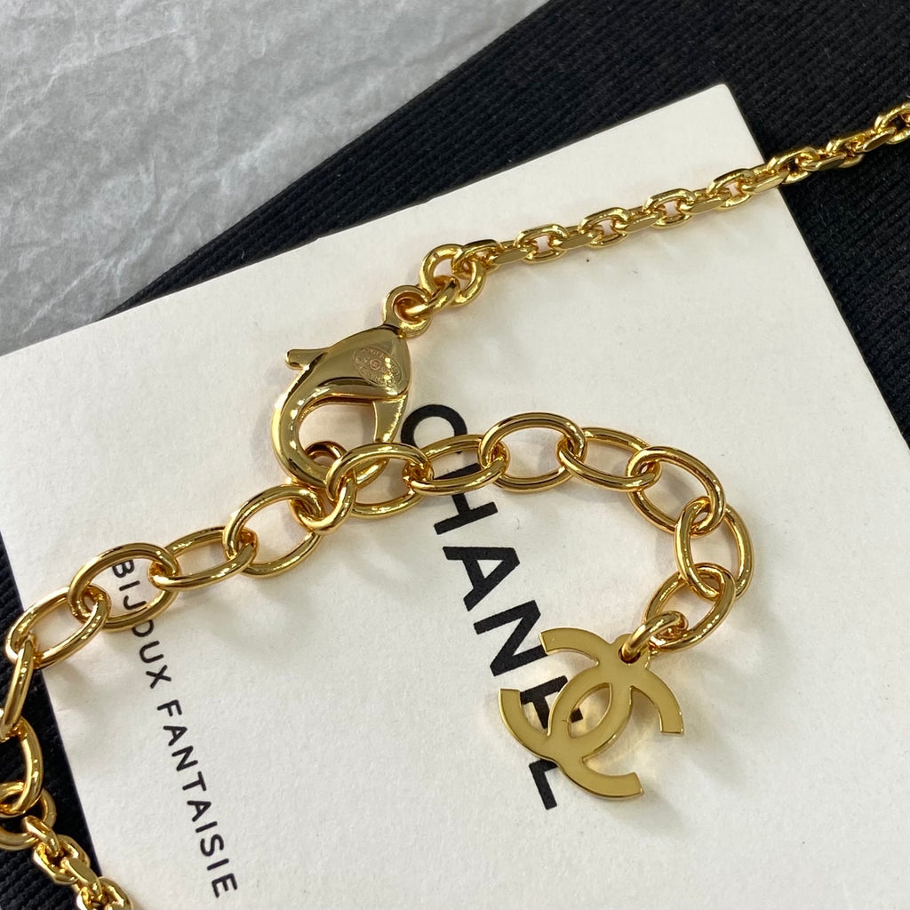 CHANEL Crystal Vintage Double-C Necklace
