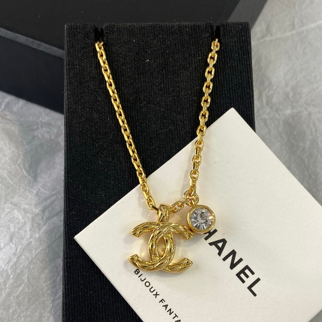 CHANEL Crystal Vintage Double-C Necklace