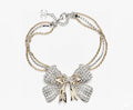 CHANEL Crystal Bow Necklace