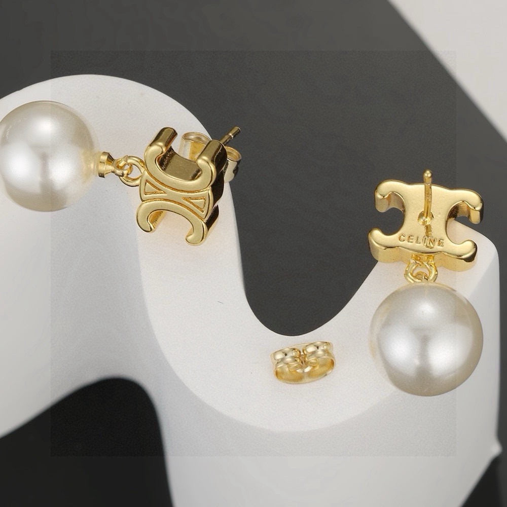 CELINE Pearl Earrings
