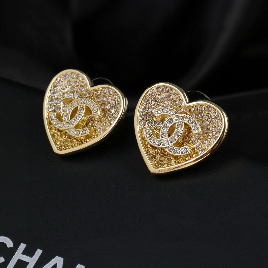 CHANEL P60 Crystal Double-C Earrings