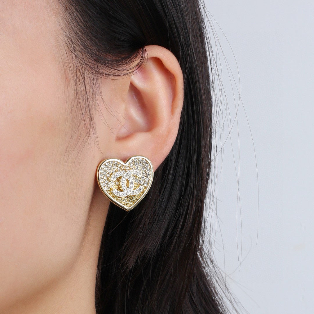 CHANEL P60 Crystal Double-C Earrings