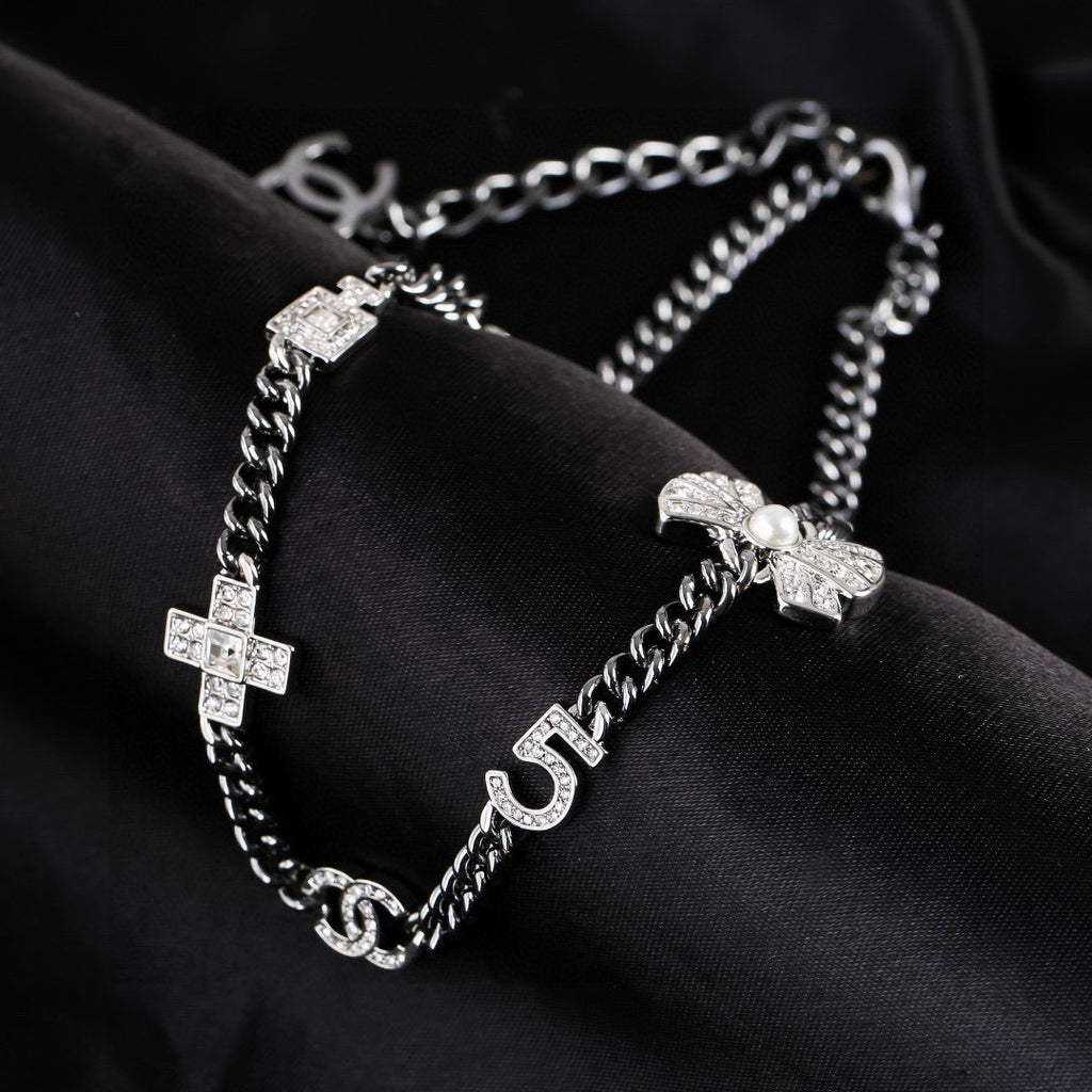 CHANEL P75 Double-C Bow Necklace