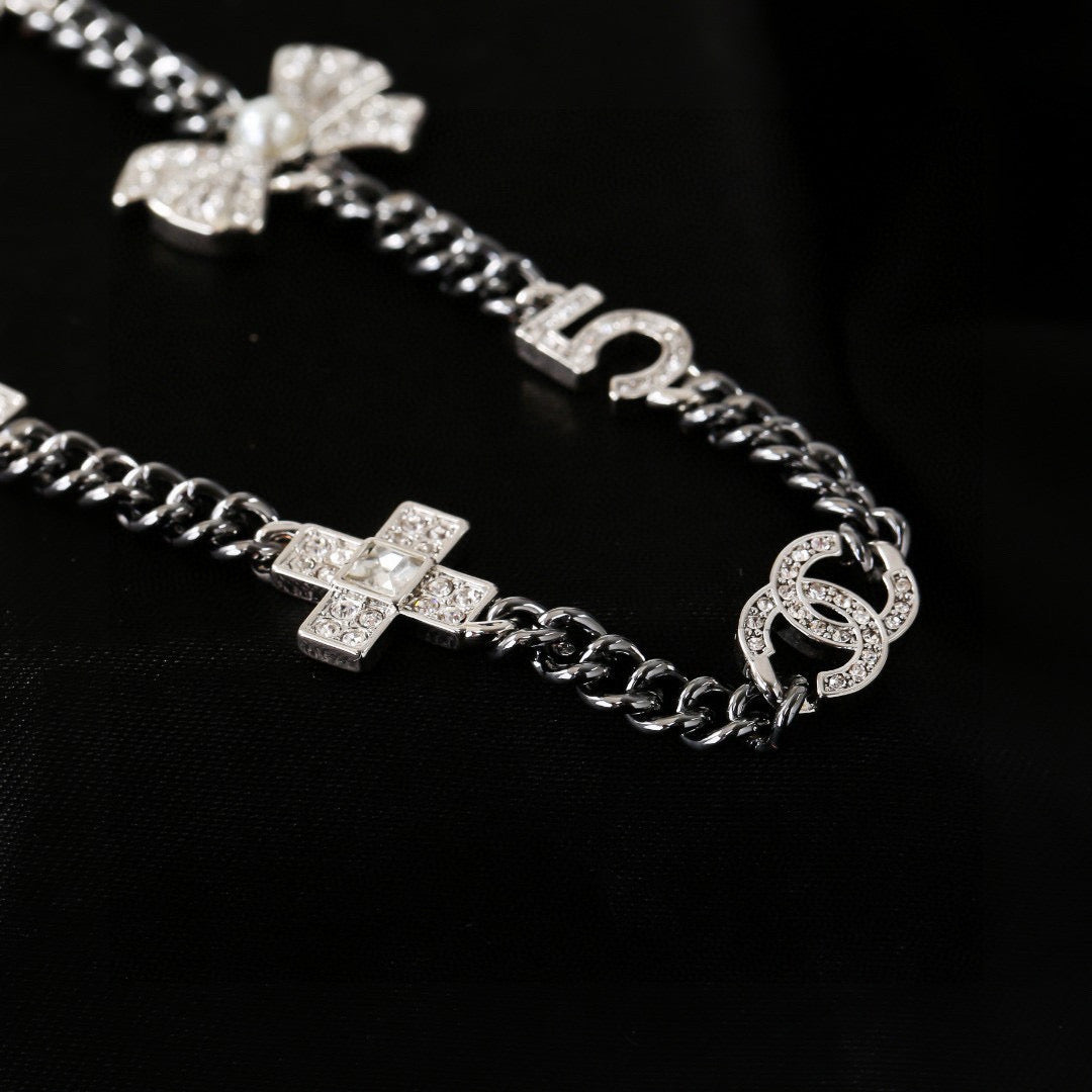 CHANEL P75 Double-C Bow Necklace