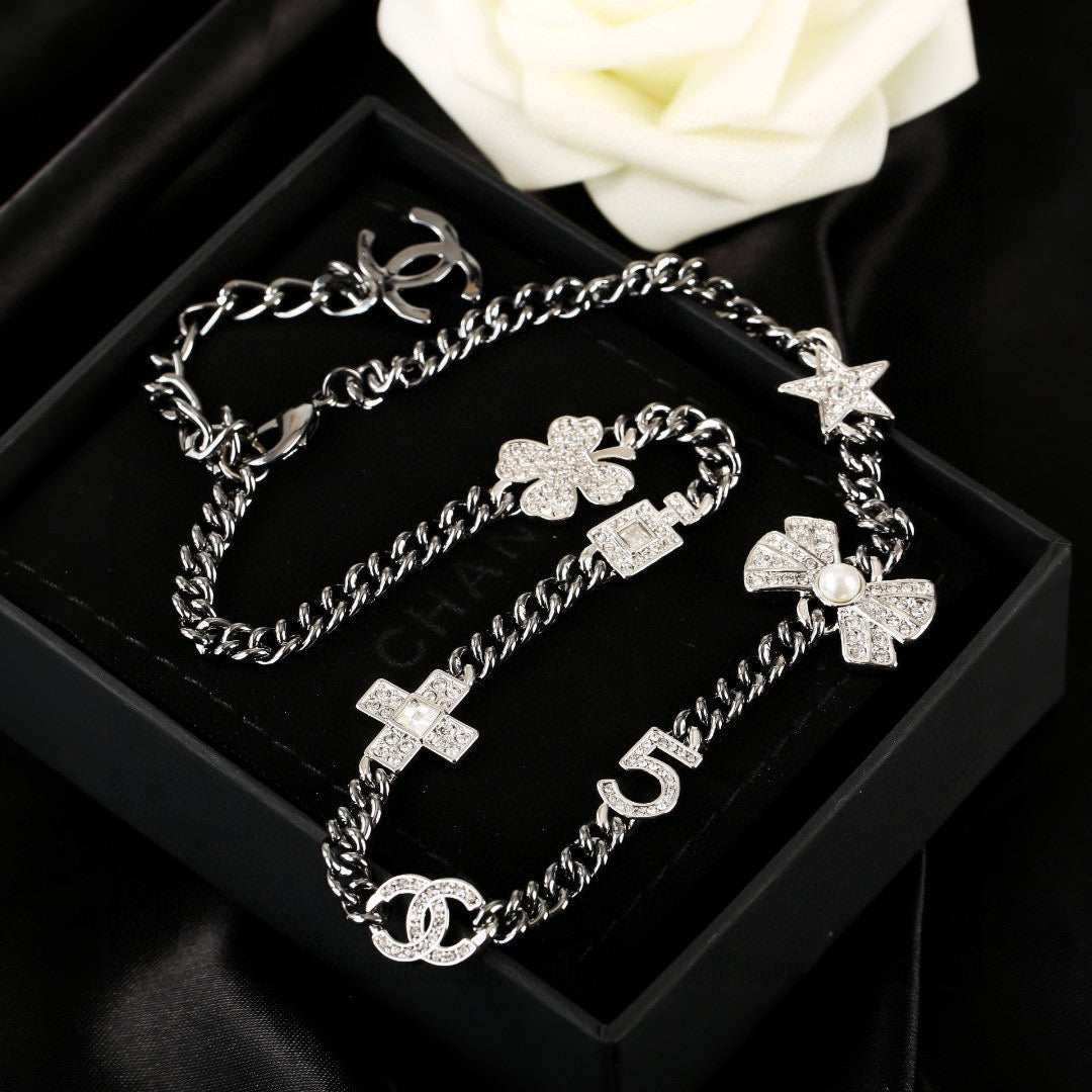 CHANEL P75 Double-C Bow Necklace
