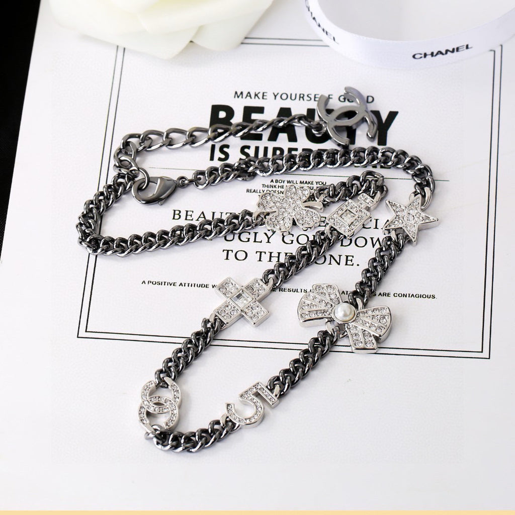 CHANEL P75 Double-C Bow Necklace