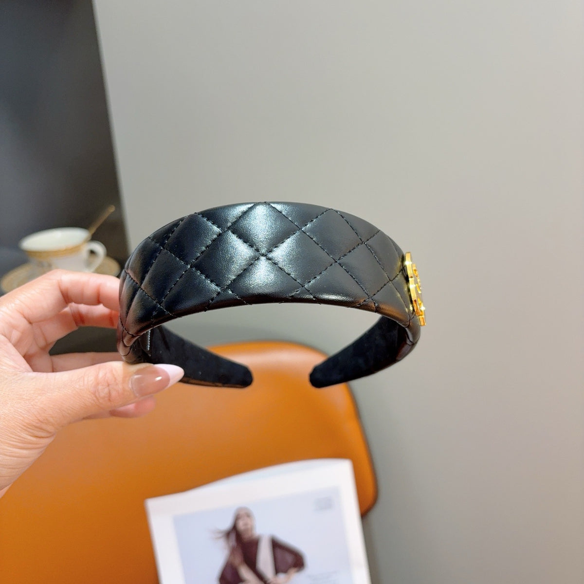 CHANEL Letter Logo Vintage Headband