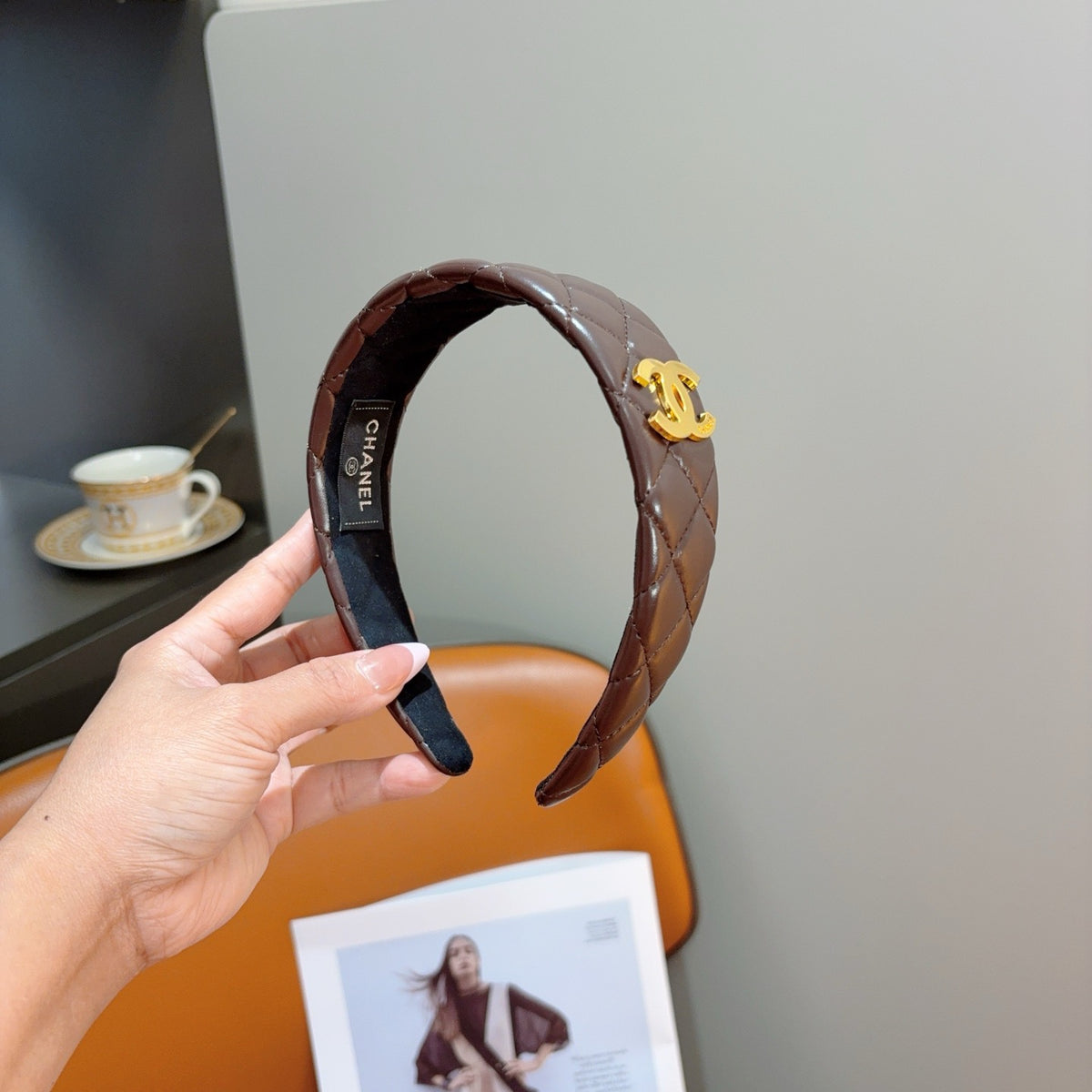 CHANEL Letter Logo Vintage Headband