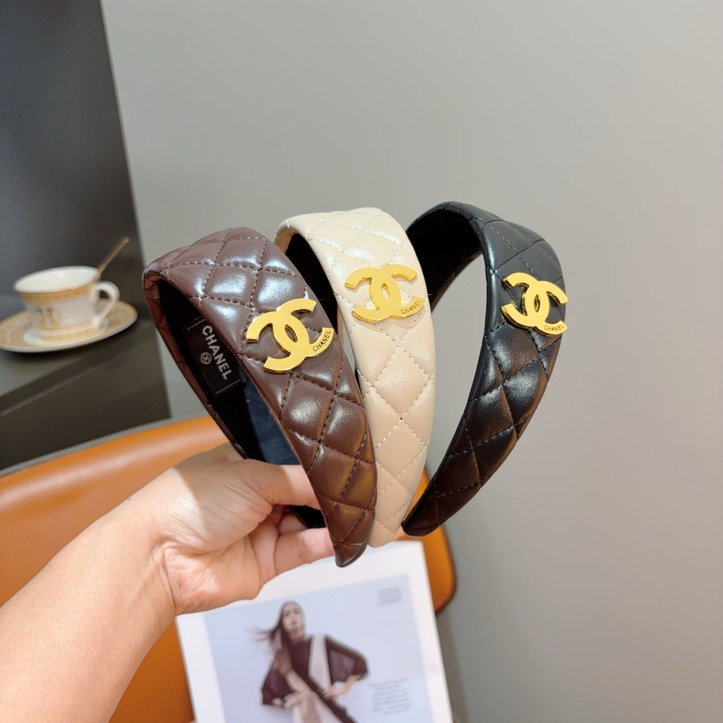 CHANEL Letter Logo Vintage Headband