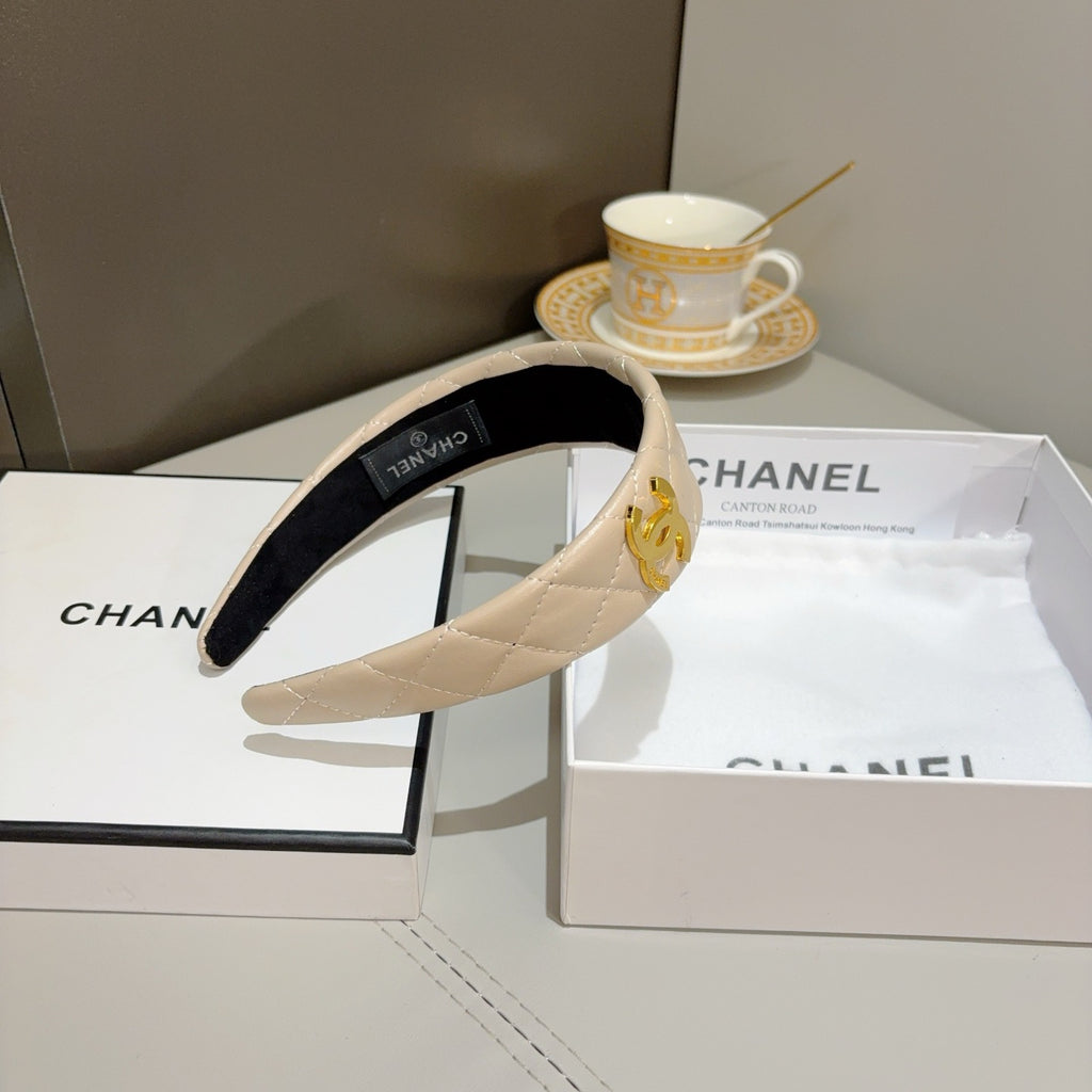 CHANEL Letter Logo Vintage Headband