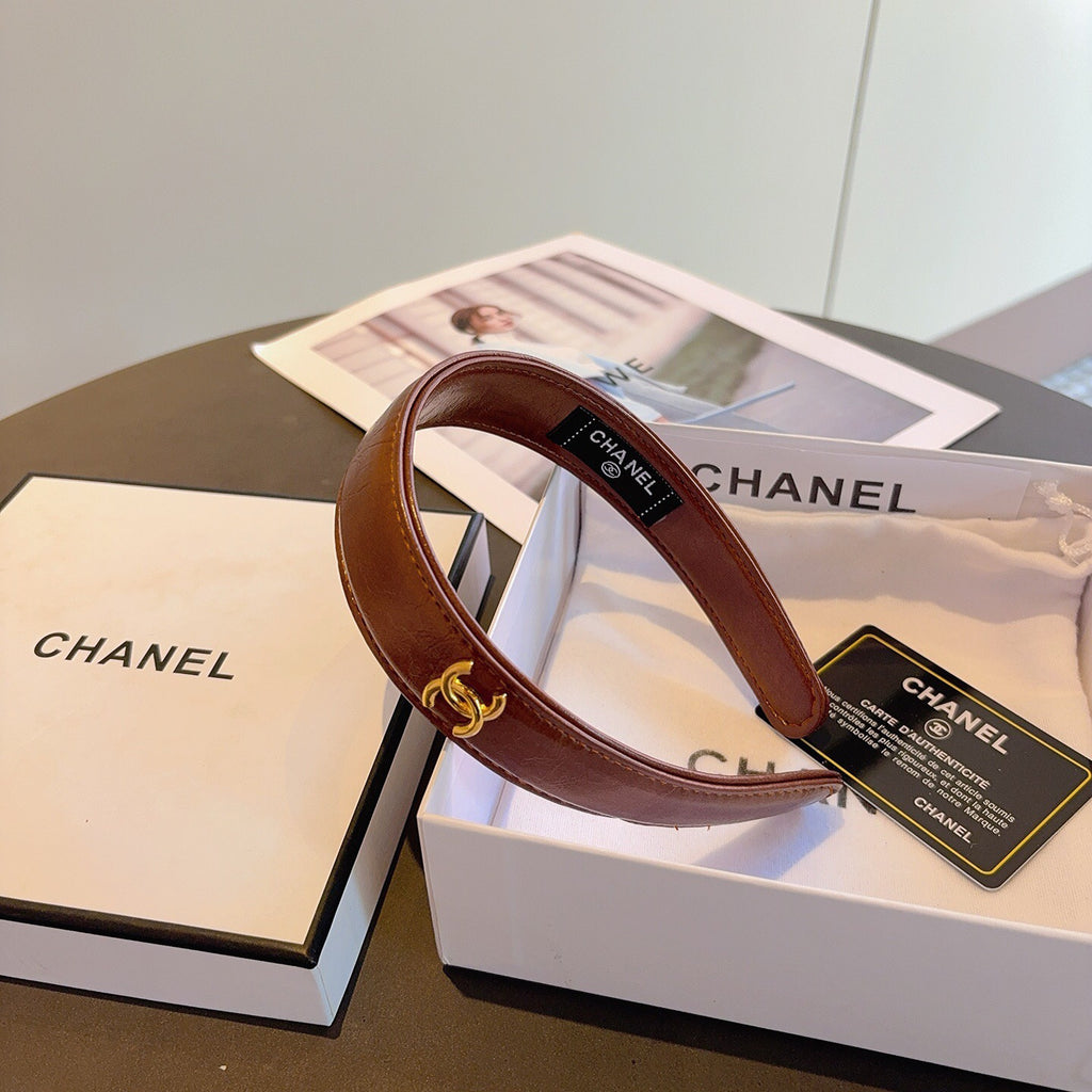 CHANEL Letter Logo Vintage Headband