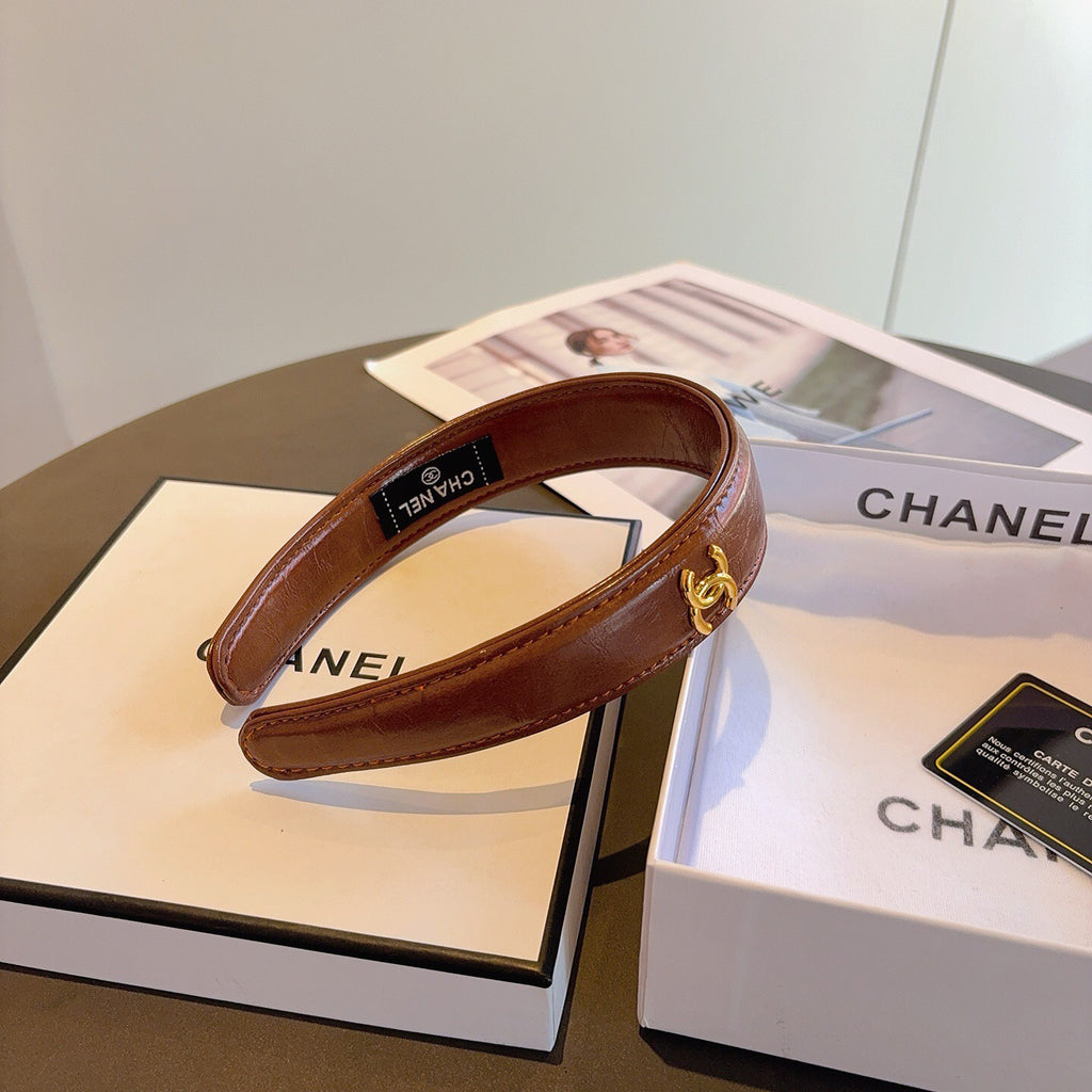 CHANEL Letter Logo Vintage Headband