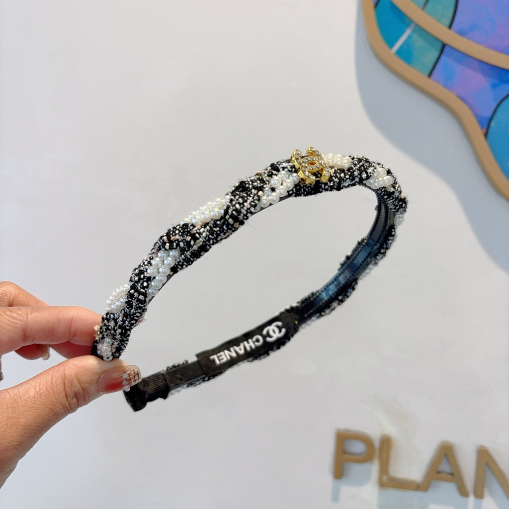 CHANEL Letter Logo Vintage Headband