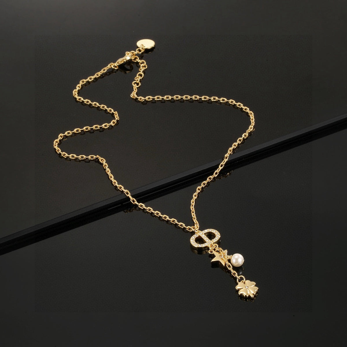 DIOR Four-Leaf Clover Vintage Necklace