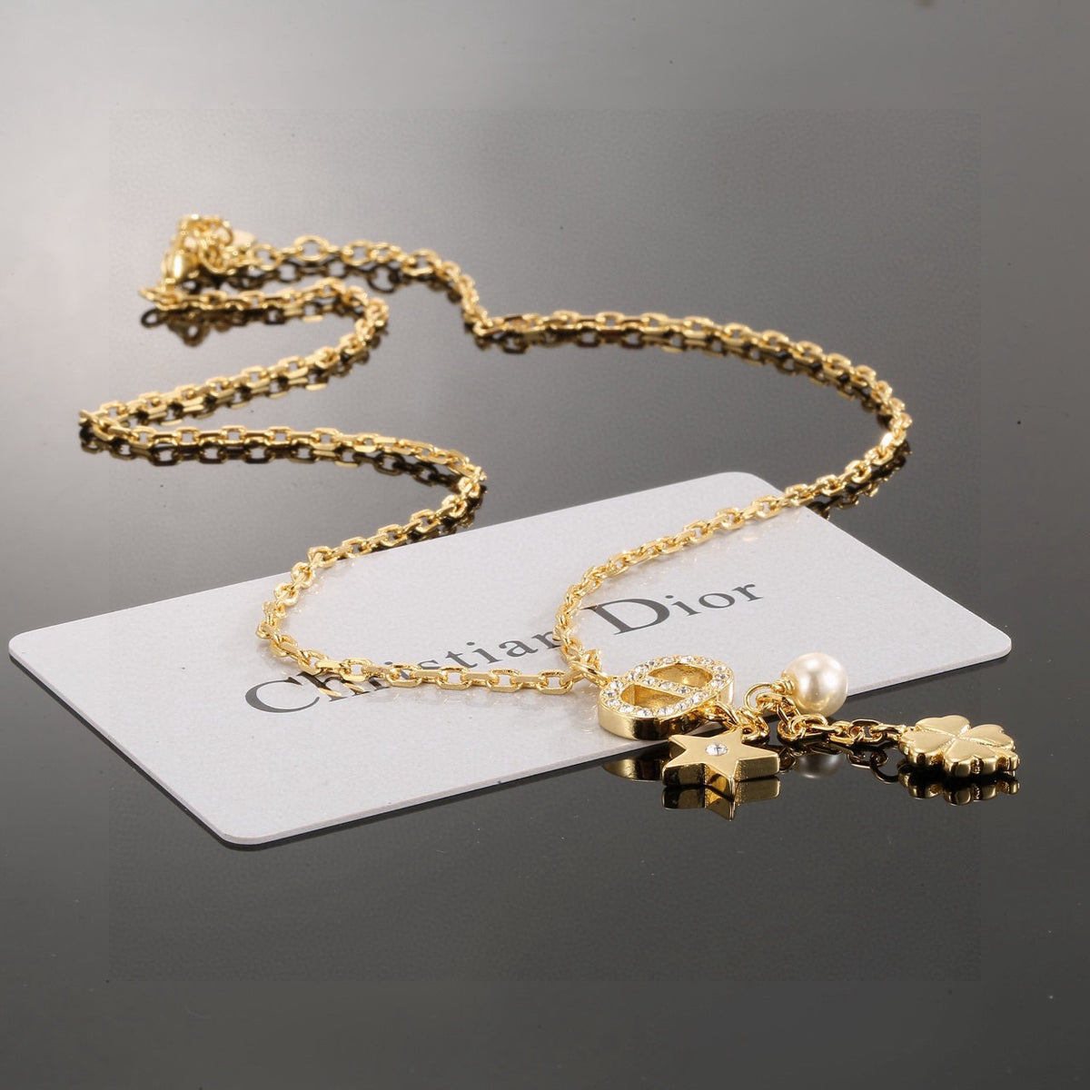 DIOR Four-Leaf Clover Vintage Necklace