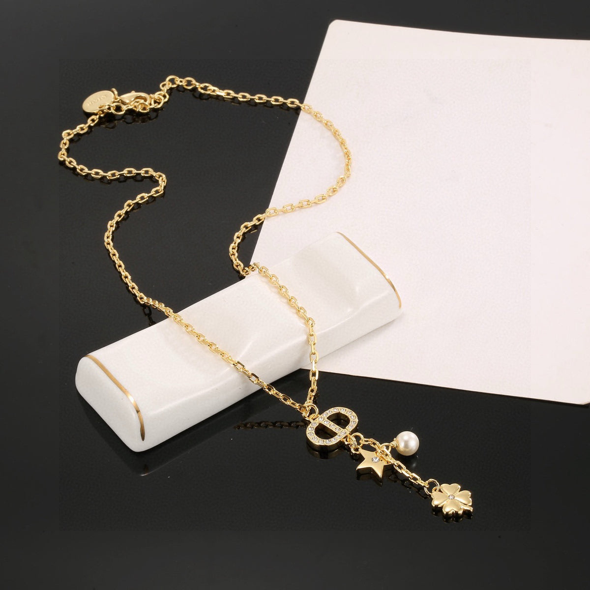 DIOR Four-Leaf Clover Vintage Necklace