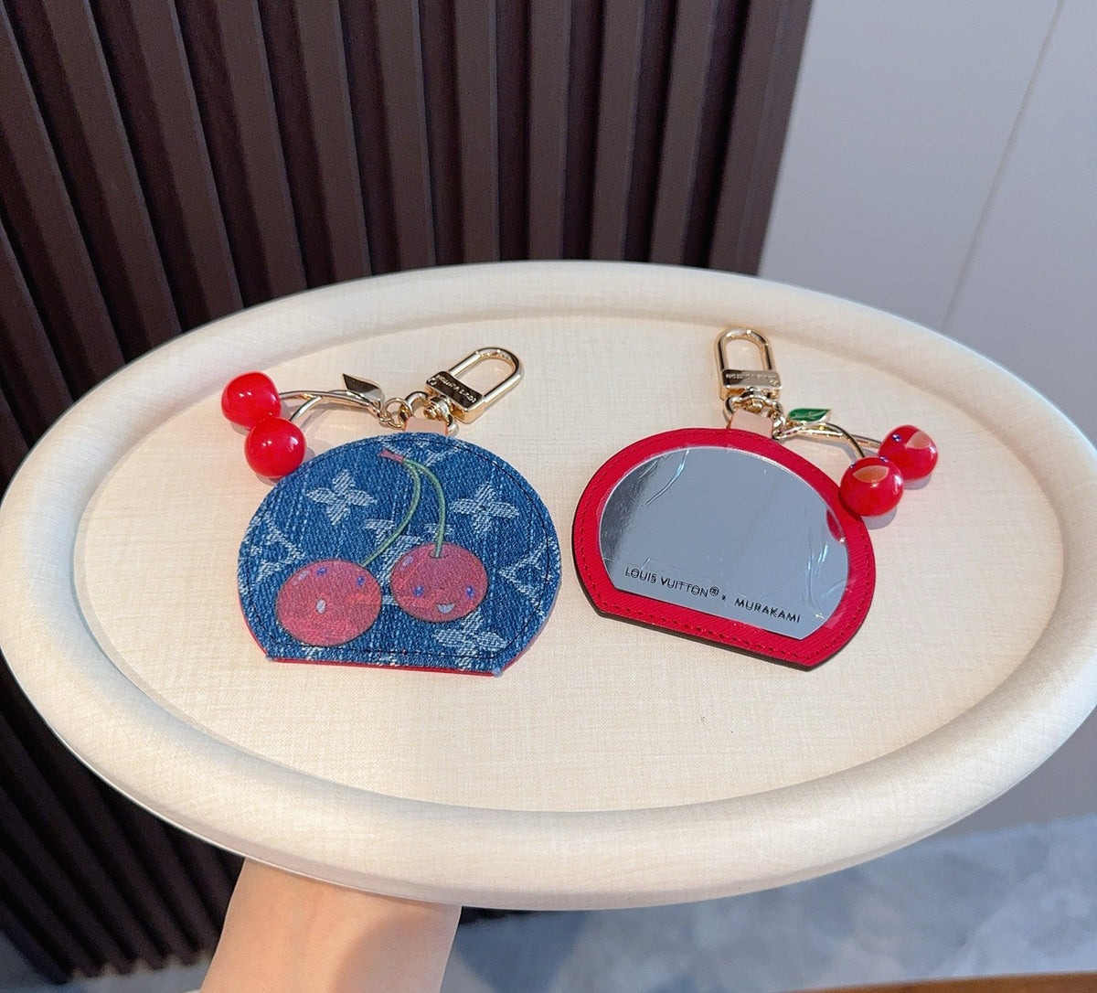 LOUIS VUITTON Canvas Bag Charm Keychain