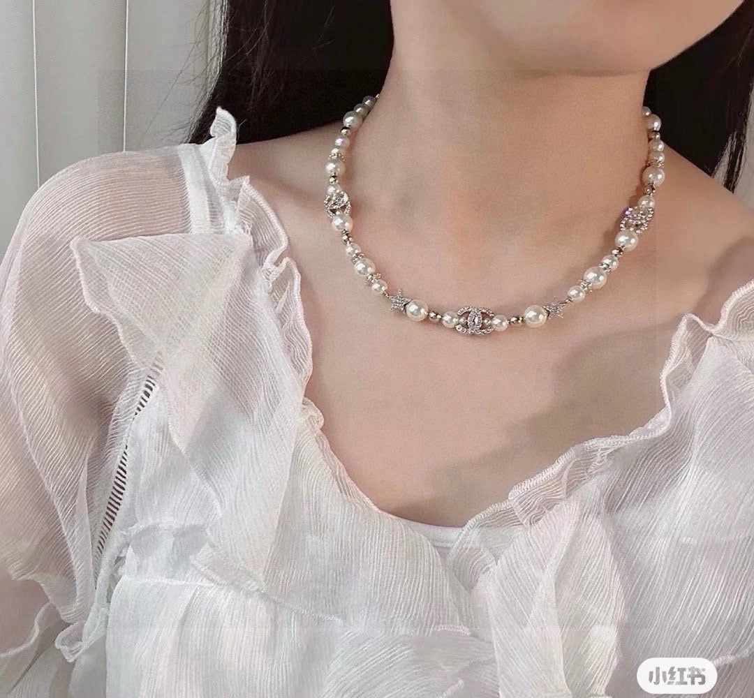 CHANEL Pearl Choker Necklace