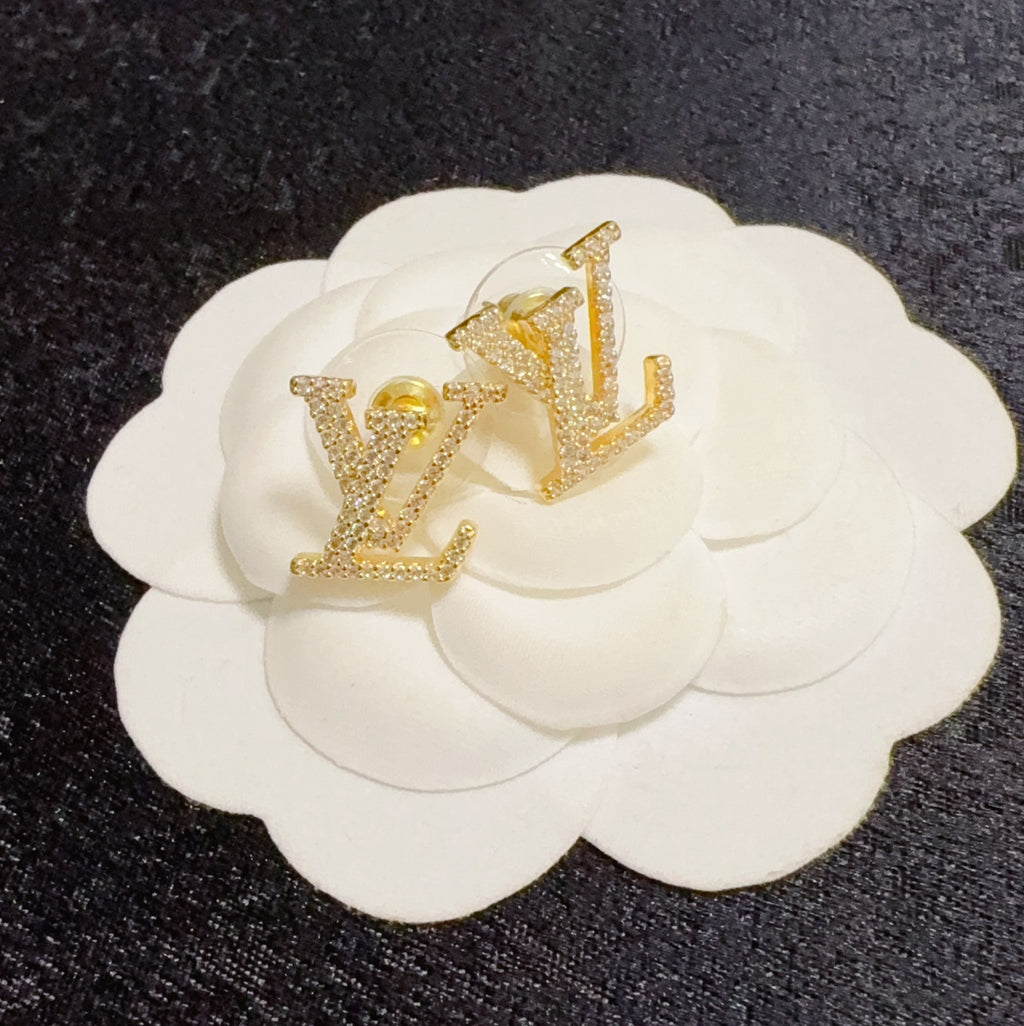 LOUIS VUITTON Crystal Earrings