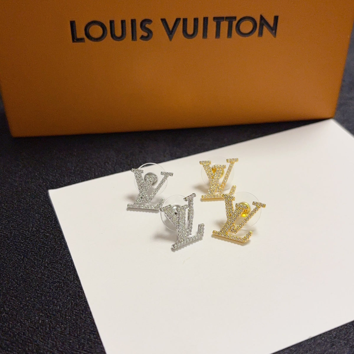 LOUIS VUITTON Crystal Earrings