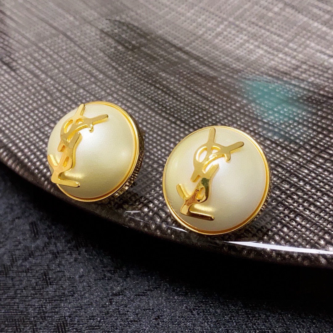 SAINT LAURENT Pearl Earrings