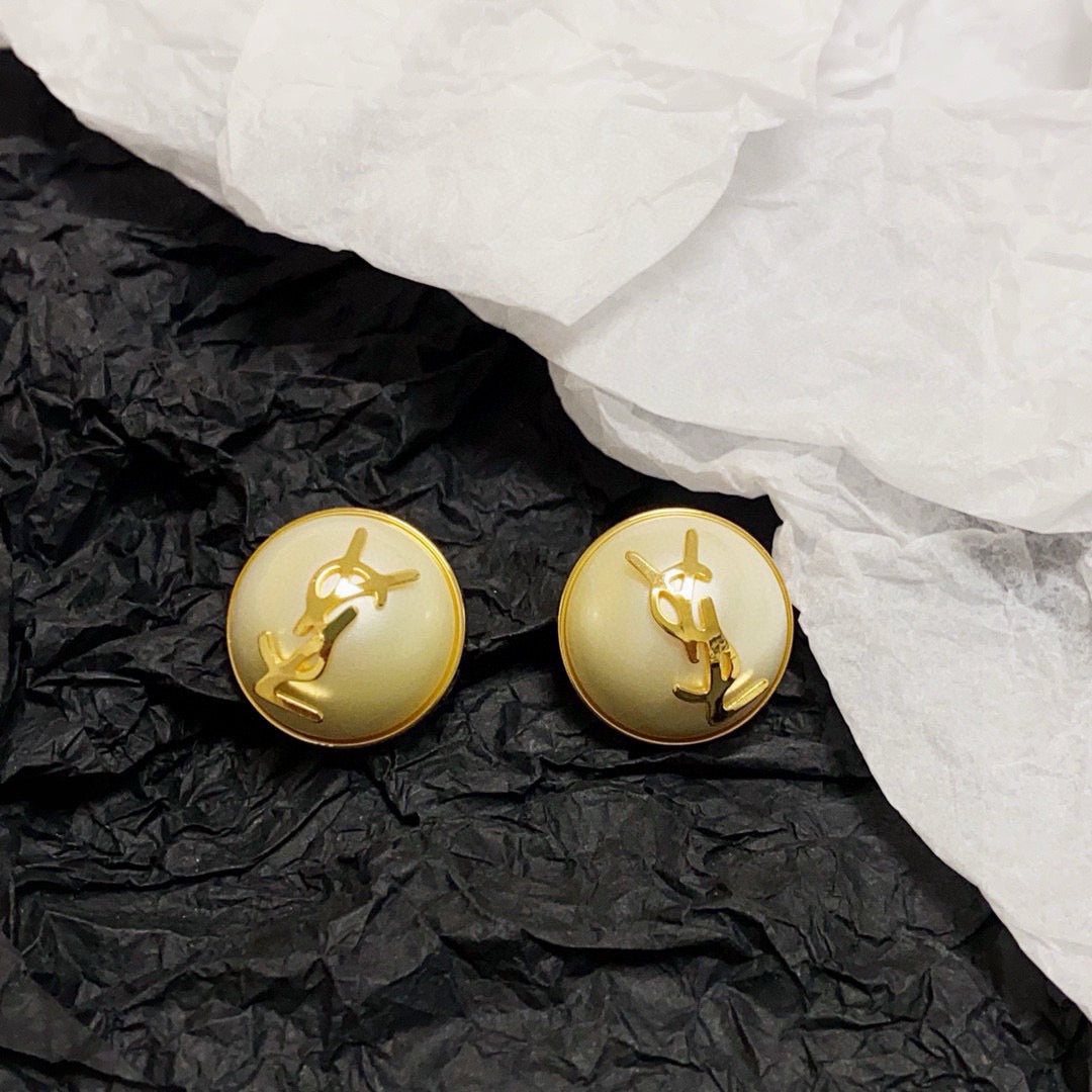 SAINT LAURENT Pearl Earrings