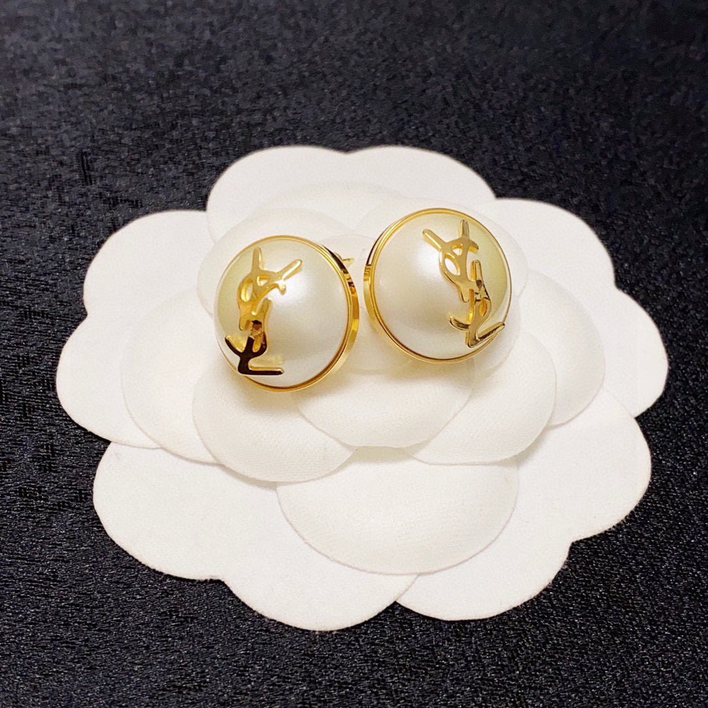 SAINT LAURENT Pearl Earrings
